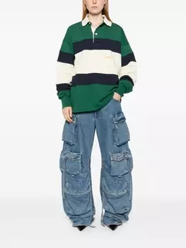 Autry рубашка-поло в полоску, зеленый