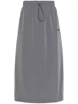 Autry юбка миди с логотипом, серый