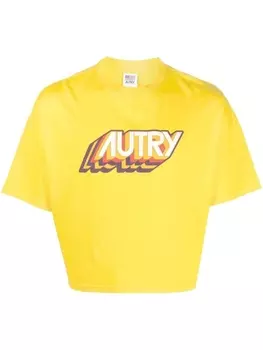 Autry укороченная футболка с логотипом, желтый