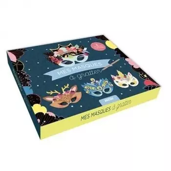 Аузу, игра о царапании масок животных Auzou