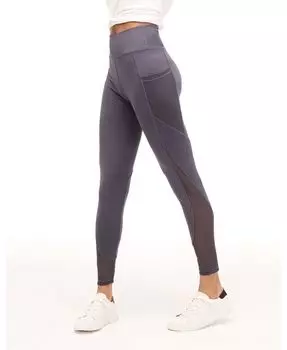 Ava Legging Женские активные леггинсы с экстремально высокой талией и сетчатым карманом Walkpop, серый