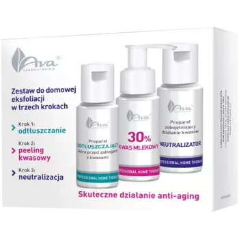 Ava набор: обезжириватель, 50 мл + нейтрализатор, 50 мл + 30% молочная кислота, 50 мл