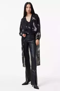 АВАЛА блузка AllSaints, черный