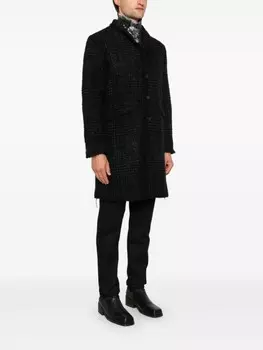 Avant Toi клетчатое пальто, черный