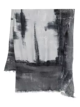 Avant Toi платок с абстрактным принтом, черный