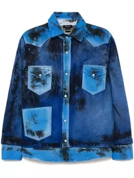 Avant Toi рубашка с абстрактным принтом, синий