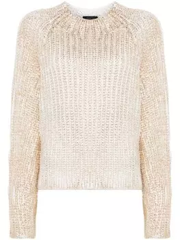 Avant Toi свитер с эффектом металлик, золотистый