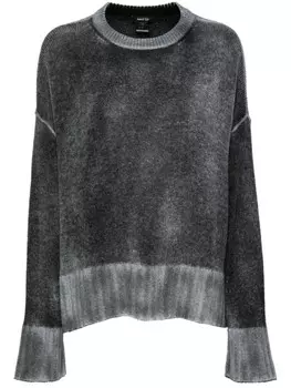 Avant Toi свитер с эффектом выцветания, серый