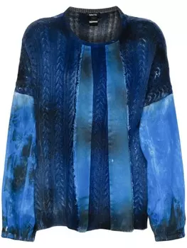 Avant Toi свитер с косой вязкой, синий