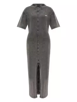 AVAVAV платье миди с вышитым логотипом, серый