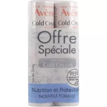 Avene Cold Cream Питательный бальзам для губ 4 г - Упаковка из 2 шт Avne