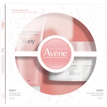 Avène набор: увлажняющий лосьон для тела, 250 мл + мягкий гель для умывания, 200 мл