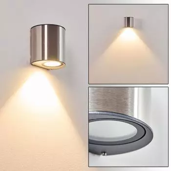 »Aviano« Светодиодный настенный светильник для наружного освещения из металла/стекла из нержавеющей стали. hofstein