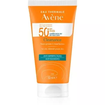 Avne Cleanance Solaire, Защита от солнца для кожи, склонной к акне, SPF 50+, 50 мл Avene