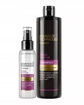Avon Advance Techniqies Mega Volume 2in1 косметика для волос Мегаобъем