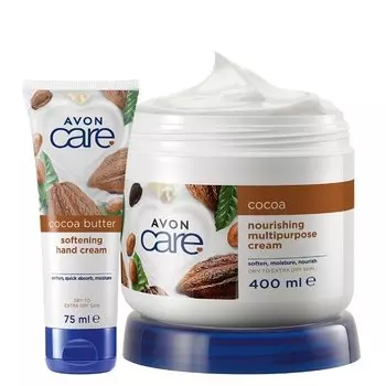 Avon Care Cocoa Butter Cocoa Set [универсальный крем + крем для рук]