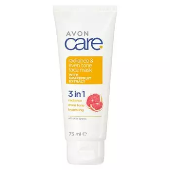 Avon, Care Radiance, маска для лица 3 в 1 с грейпфрутом