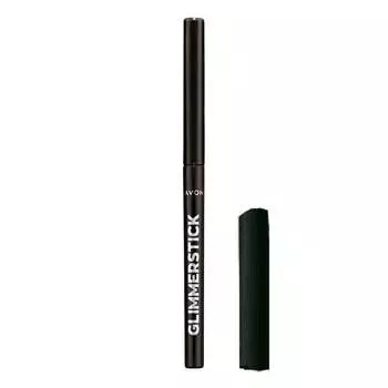 Avon, Glimmerstick, подводка для глаз, черный оттенок, Blackest black, 28 г