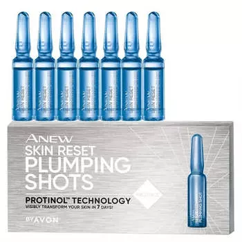 Avon Омолаживающее средство для лица Anew Skin Reset Plumping Shots в ампулах 7x1,3 мл