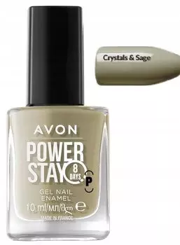 Avon Power Stay Gel Nail Enamel Crystals & Sage Gel Nail Polish