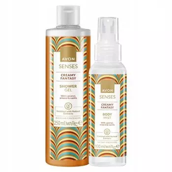 Avon Senses Creamy Fantasy Cosmetics Set Спрей + Гель для душа