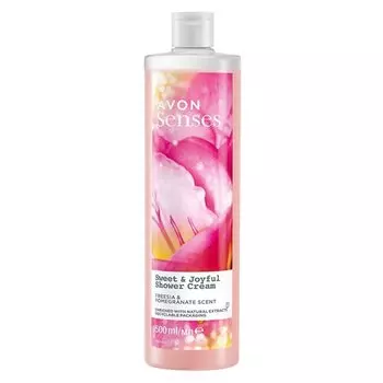 Avon Senses, Sweet & Joyful, женский гель для душа, Frezja Granat, 500 мл