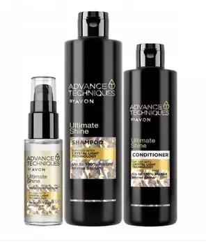 Avon, Ultimate Shine, набор косметики для волос, 3 шт.