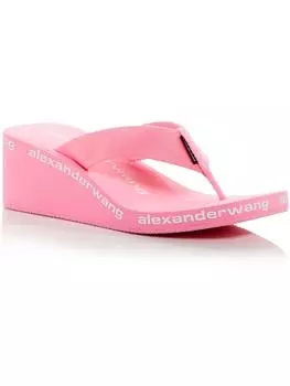 AW Wedge Flip Flop женские сандалии Slip On Casual Thong alexanderwang, цвет neon bubblegum