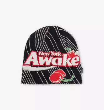Awake ny x coca cola skully brand-intarsia вязаная шапка-бини Awake Ny, черный