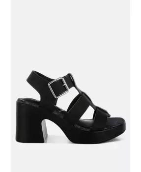 Авалон Платформенные туфли на каблуке с массивной пряжкой London Rag, белый