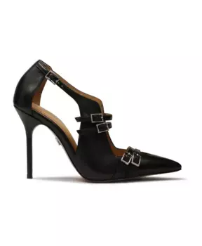 Авангардные туфли лодочки с полуоткрытым верхом. Kazar, черный