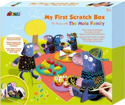 Авенир Мой первый скретч-сет - пикник с семейством кротов Russell