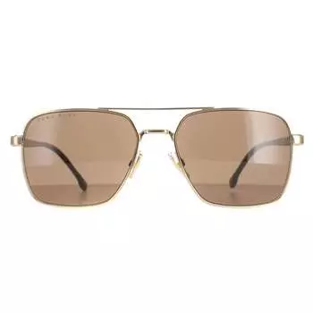 Авиатор мужской розово-коричневый 1045/s/it Hugo Boss, желтый