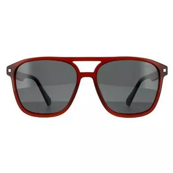 Авиатор мужской серый поляризованный Polaroid, коричневый