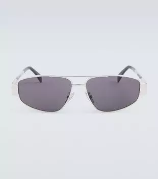 Авиатор Triomphe Metal 03 Celine Eyewear, Shiny Palladium/Smoke