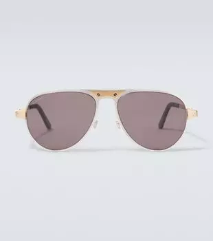 Авиаторные солнцезащитные очки Santos De Cartier Cartier Eyewear Collection