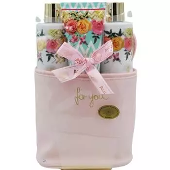 Аврора, Пион и Вишневый янтарь, Подарочный набор уходовой косметики, 4 шт., Aurora