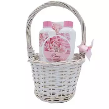 Аврора, Пион и Вишневый янтарь, Подарочный набор уходовой косметики, 4 шт., Aurora