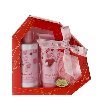 Аврора, Женский набор косметики Сердце - красный, 3 шт. Aurora