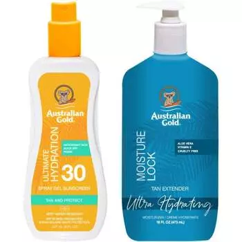 Австралийский золотой гель-спрей с фильтром SPF30 + Moisture Lock 473 мл Australian Gold