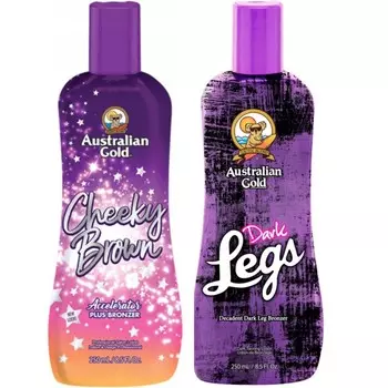 Австралийское золото, дерзкий коричневый бронзер + темные ноги Australian Gold