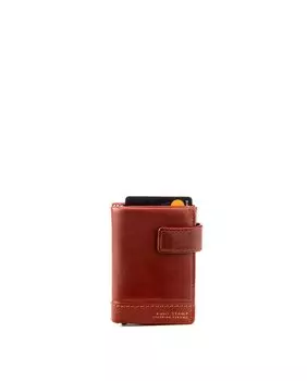 Автоматическая мужская визитница из мытой кожи цвета кожи Stamp, светло-коричневый