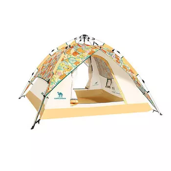 Автоматическая палатка Camel (Camel), складная для кемпинга, непромокаемая, утолщенная, быстро открывающаяся, серебряная, солнцезащитная, игривый котенок