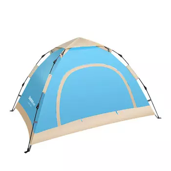 Автоматическая палатка для кемпинга на берегу моря, универсальная дышащая двойная быстро открывающаяся палатка с двойной дверью ZP-12C