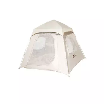 Автоматическая палатка Mobi Garden, портативная складная быстрооткрывающаяся палатка, семейная палатка для улицы, защита от солнца, парковая, с нулевым движением, классическая, кремового цвета, 180