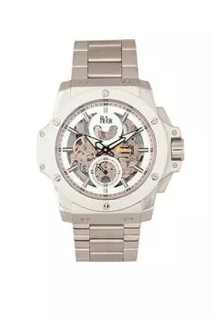 Автоматические часы Commodus со скелетонизированным браслетом Reign, серебро