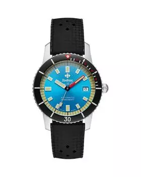 Автоматические часы Compression Diver с резиновым ремешком, 40 мм Zodiac, синий