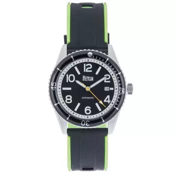 Автоматические часы Gage с датой — серебристый/черный Reign, серебро