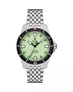 Автоматические часы Pro-Diver из нержавеющей стали, 42 мм Zodiac, зеленый