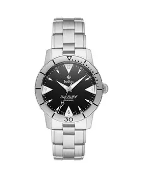Автоматические часы Skin Diver из нержавеющей стали, 39 мм Zodiac, черный